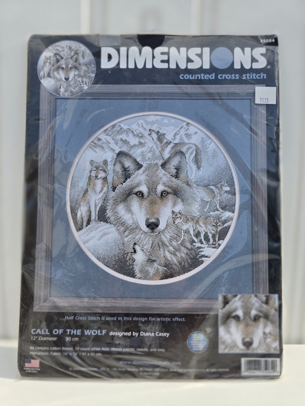 Call Of The Wolf Dimensions Counted Cross Stitch Kit Craft 2002 NEW
